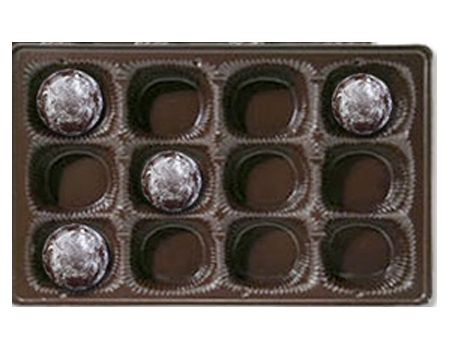 Brown-1892 - Rectangle Candy Tray - (1 lb) 9-3/8 x 6 x 15/16"