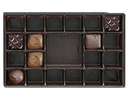 Brown-1898 - Rectangle Candy Tray - (1 lb) 9-3/8 x 6 x 15/16"