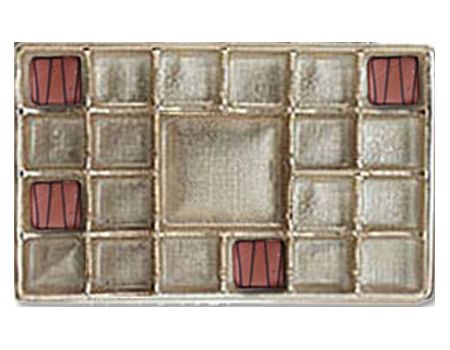 Gold-1900 - Rectangle Candy Tray - (1 lb) 9-3/8 x 6 x 15/16"