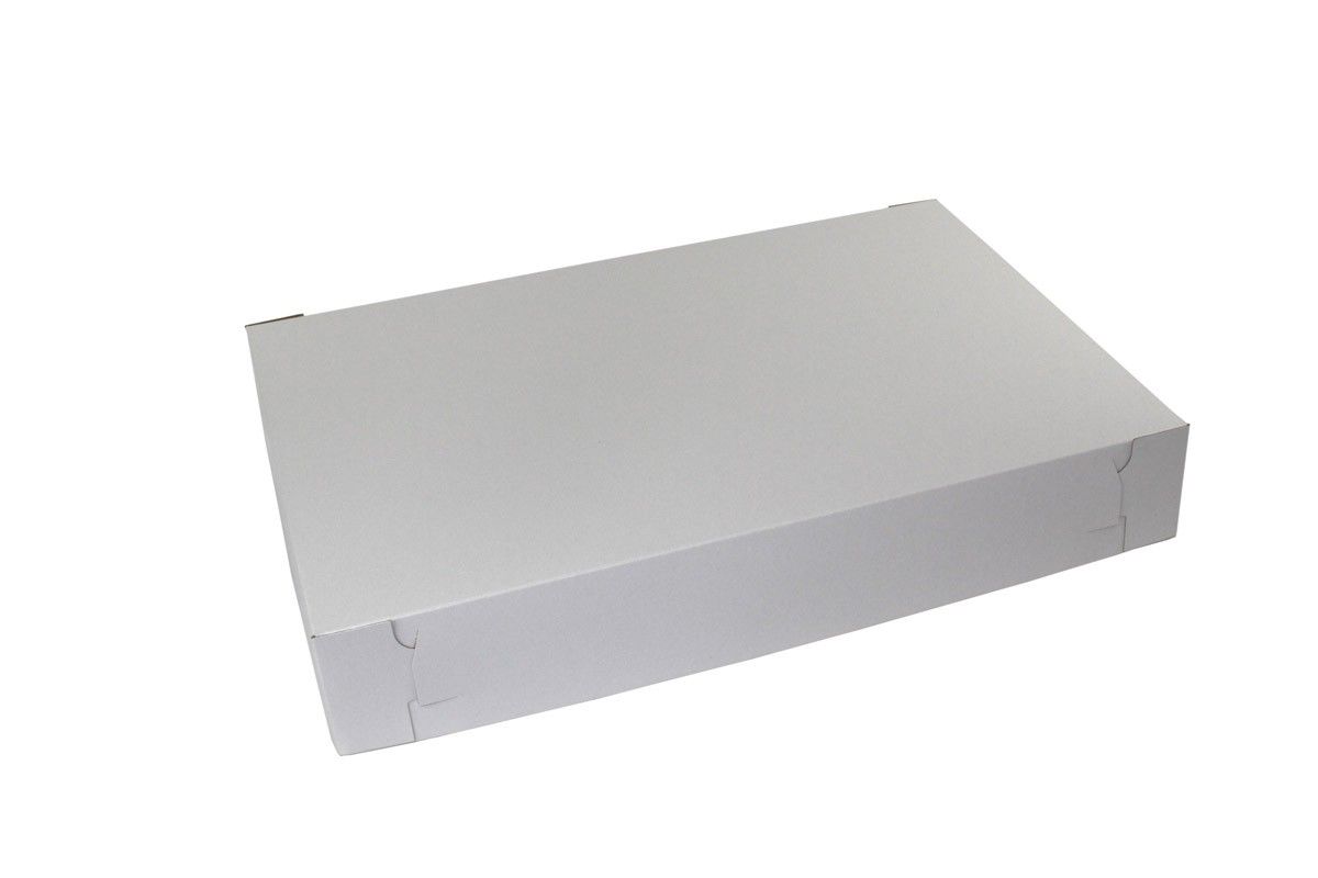 White - 2 Pc. Cake Box - 19 x 13 x 3"