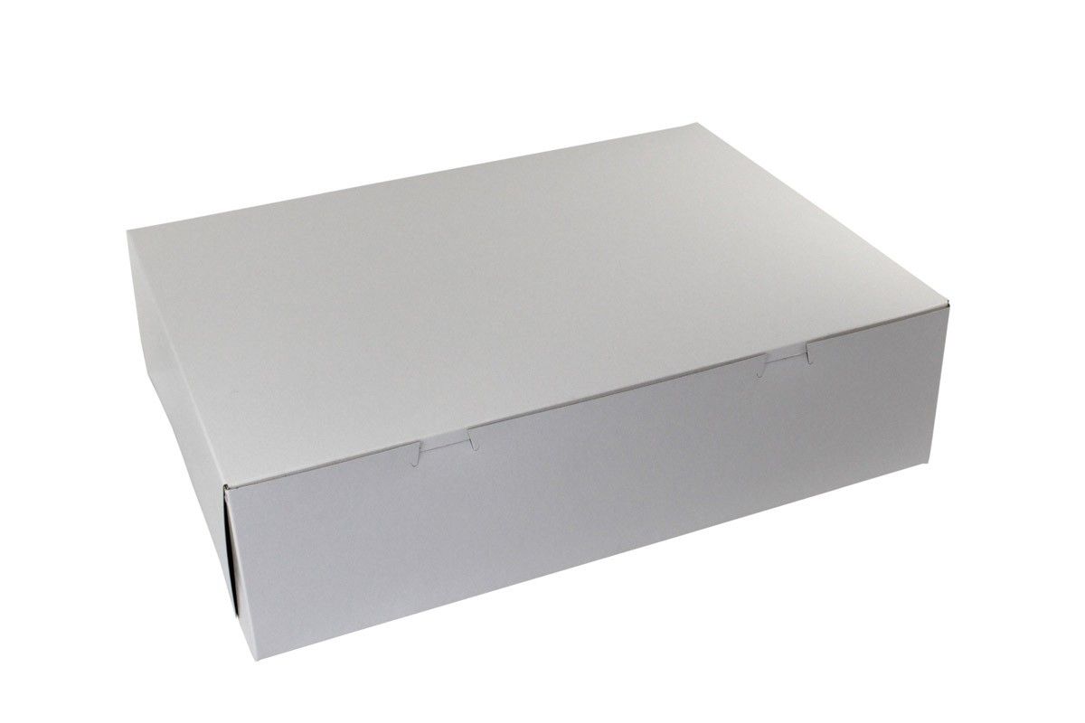 White/Kraft Interior - 1 Pc. Cake Box - 19 x 14 x 5"