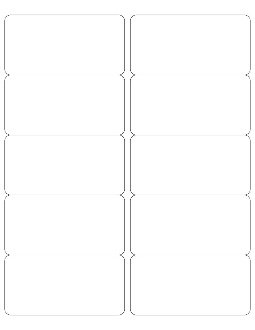 White - Shipping Labels - Sheet of 10 Labels - Label Size: 4 x 2"