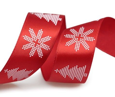 Christmas Dots - Red/White - Christmas Ribbon - 7/8" x 25 Yards