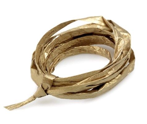 Gold - Paper Raffia Ribbon - 100 Yards