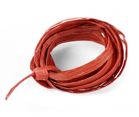 Red - Paper Raffia Ribbon - 100 Yards