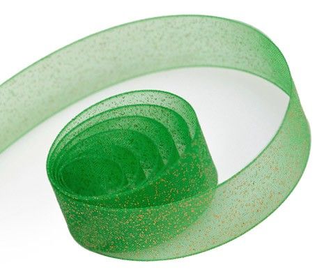 Forest - Sparkle Sheer Ribbon - 7/8" x 100 Yards