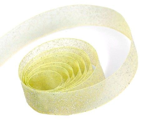 Baby Maize - Sparkle Sheer Ribbon - 5/8" x 100 Yards