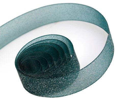 Teal - Sparkle Sheer Ribbon - 7/8" x 100 Yards