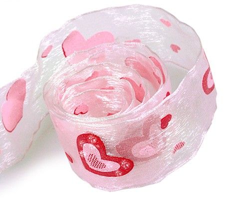 Amour Amour - Pink - Amour Sheer Ribbon - 1-1/2" x 50 Yards