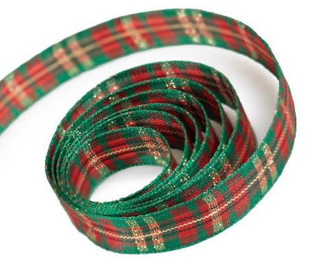 Plaid - Christmas Ribbon - 7/8" x 25 Yards