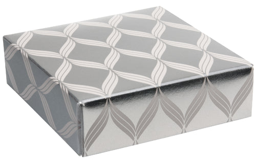 Champagne Swirl - Candy Box Lid - (3 oz x 2 Layers) 3-11/16 x 3-11/16 x 1-1/8"