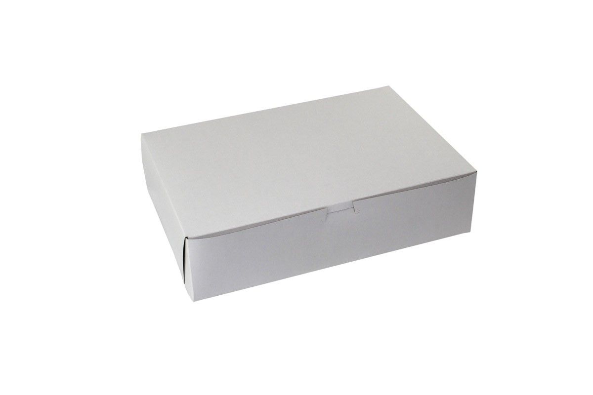 White Exterior / Kraft Interior - Donut Box - 13 x 9 x 3-1/4"