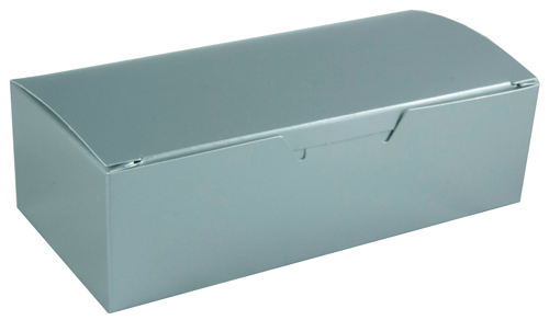 Silver Foil - Folding Candy Box - (1 lb) 7 x 3-3/8 x 2"