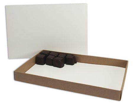 1550LB White - Candy Layer Board - (1-1/2 & 3 lb) 10-3/4 x 7-1/8"