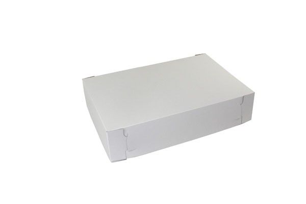 White Exterior / SBS (Gray) Interior - Donut Box - 16 x 11 x 3-1/2" (2 Piece Lock Corner)