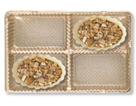 Gold - 1919 - Ballotin Tray - (1/4 lb) 4-1/2 x 2-3/4 x 15/16" (4 Cavities)