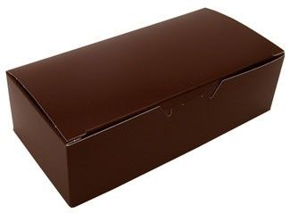 Brown - Folding Candy Box - (3 lb) 10 x 5 x 2-7/16"