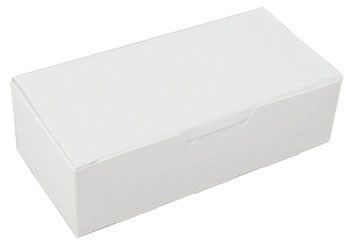 White - Folding Candy Box - (3 lb) 10 x 5 x 2-7/16"