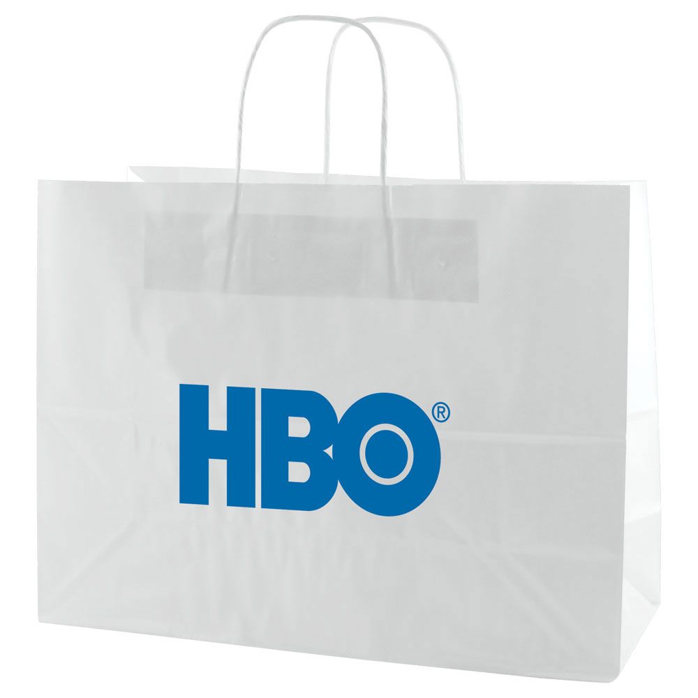 White Kraft - Shopping Bag - 16 x 6 x 12"