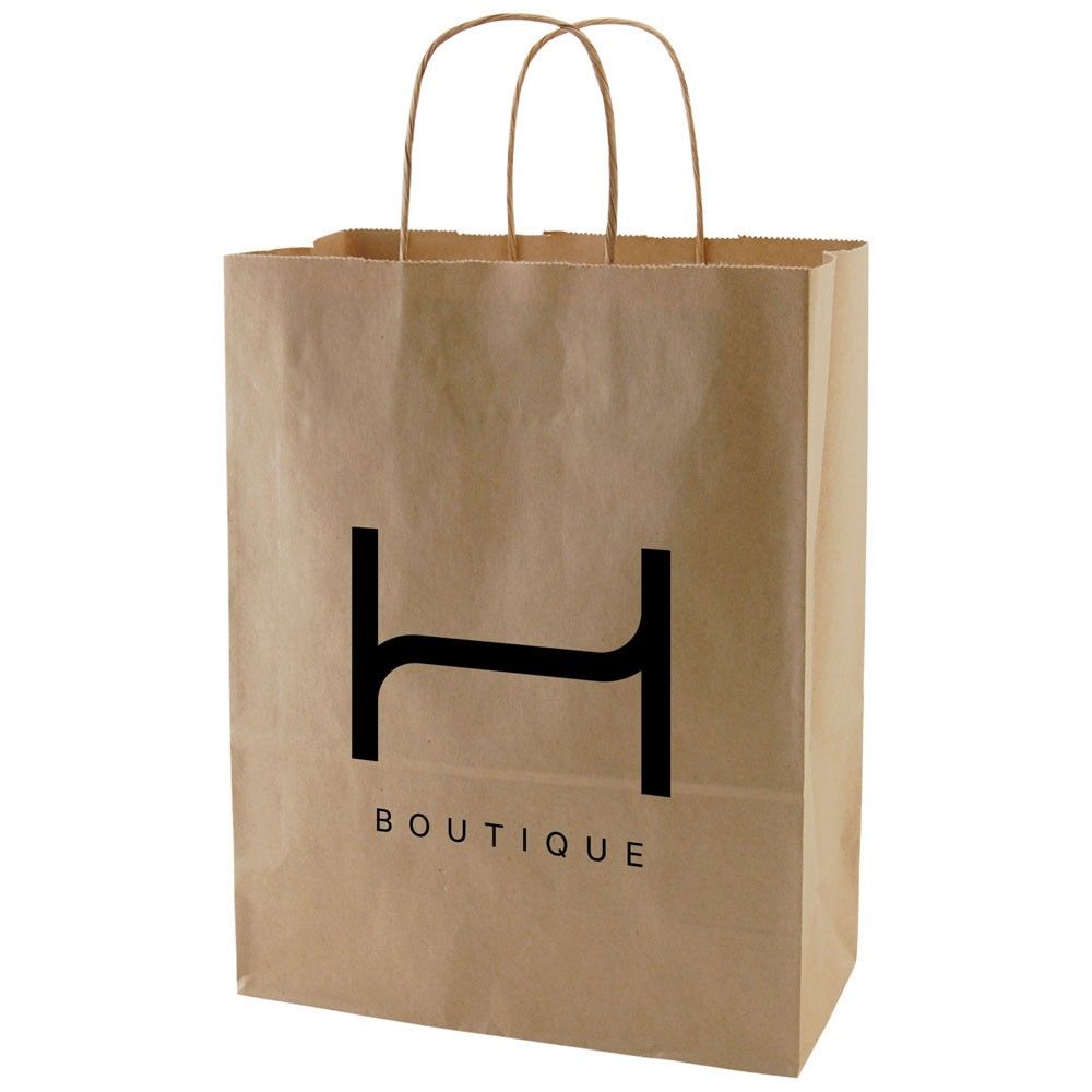 Natural Kraft - Paper Restaurant / Take Out Bag - 10 x 5 x 13"