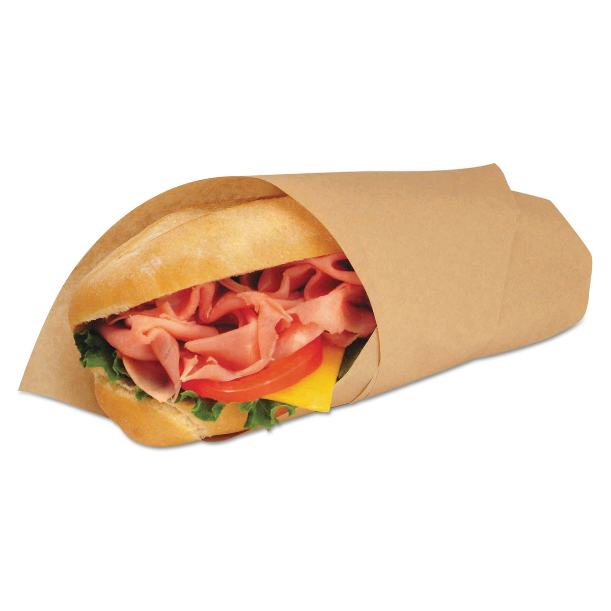 Bagcraft EcoCraft Grease-Resistant Paper Wraps and Liners, Natural, 14 x 14, 1,000/Box, 4 Boxes/Carton