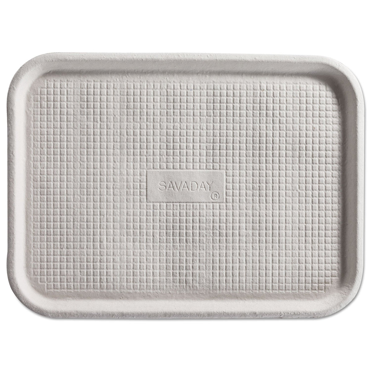 Chinet Savaday Molded Fiber Flat Food Tray, 1-Compartment, 16 x 12, White, Paper, 200/Carton