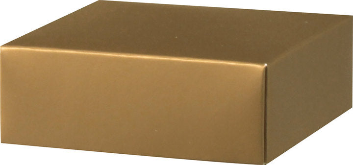 Gold Metallic Lid - Gift Box Lid - 4 x 4 x 1-1/2"