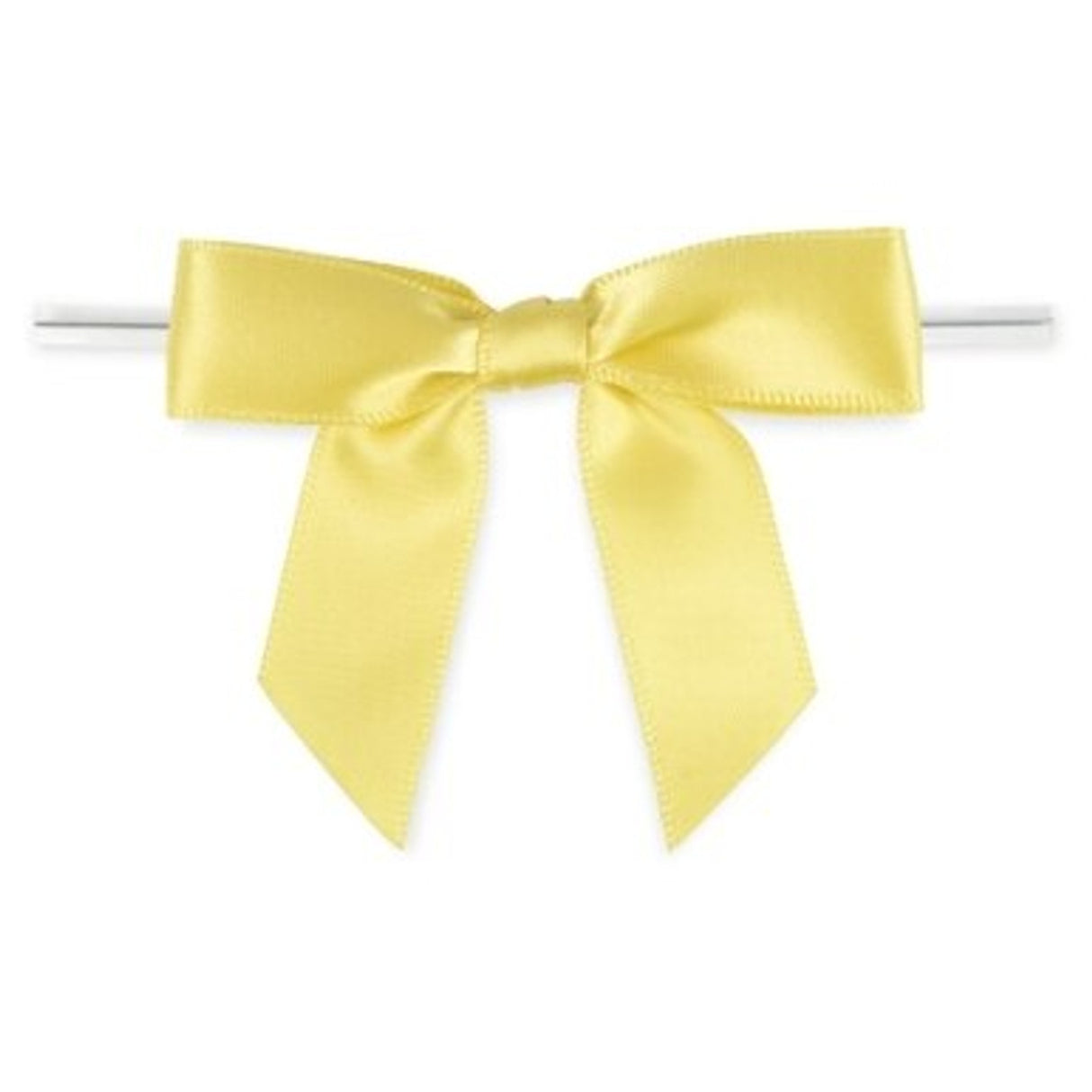 Lemon - Bow with Twist Tie - 2-3/4" Width Bow - 4" Twist Tie