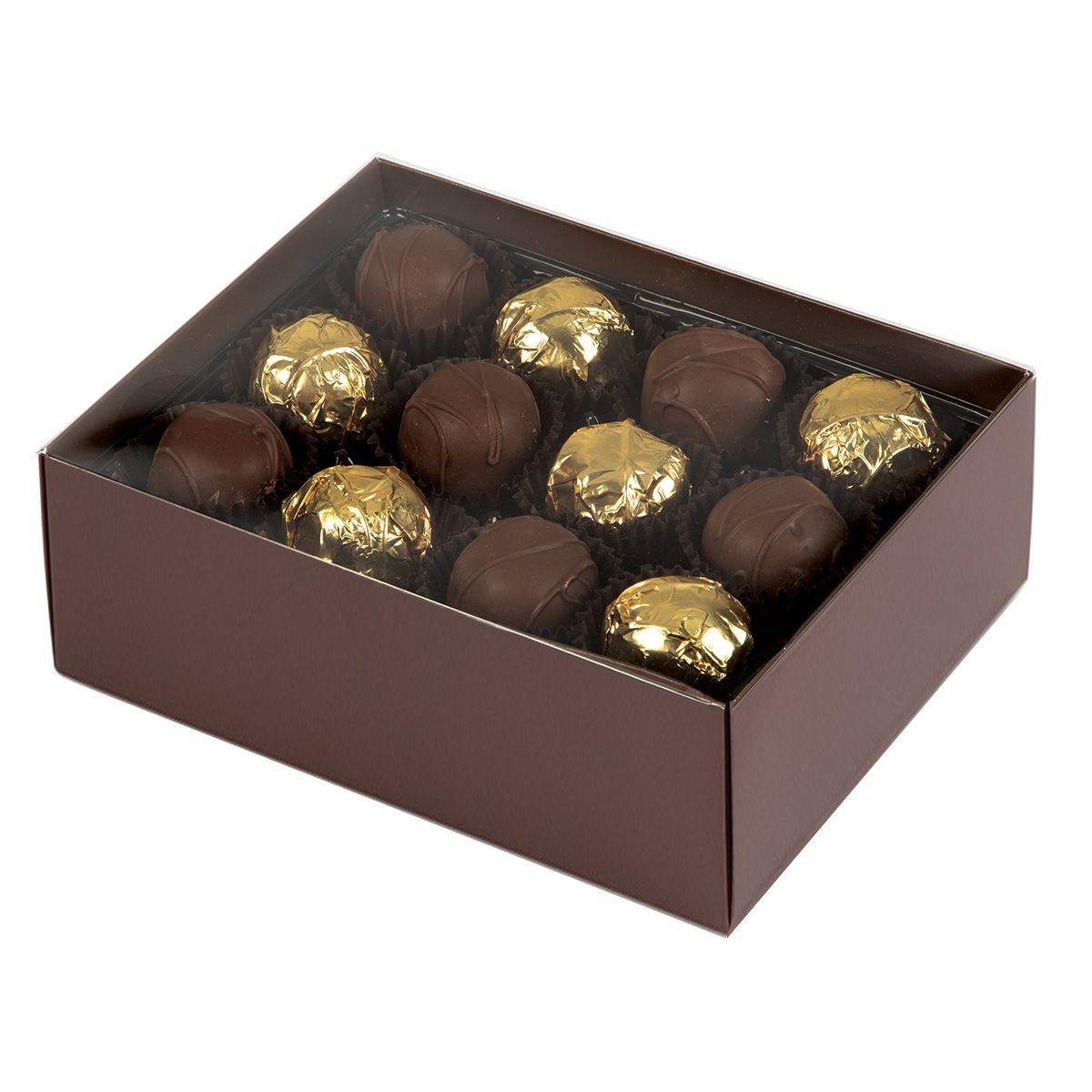 Brown - Candy Box Base - Base (2 Layer - 24 Pc.) 6-3/8 x 4-3/4 x 2"