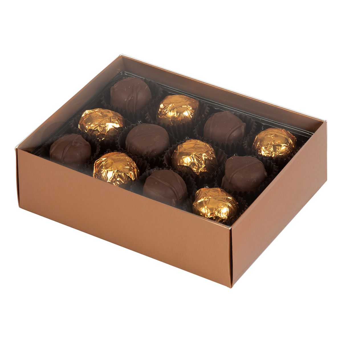 Copper - Macaron Box Base - Base (2 Layer - 24 Pc.) 6-3/8 x 4-3/4 x 2"