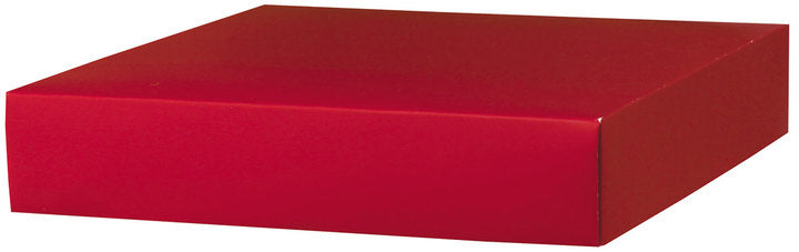 Red Lid - Gift Box Lid - 10 x 10 x 2"
