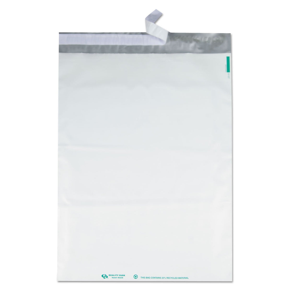 Quality Park Redi-Strip Poly Mailer, #6, Square Flap, Redi-Strip Adhesive Closure, 14 x 19, White, 100/Pack