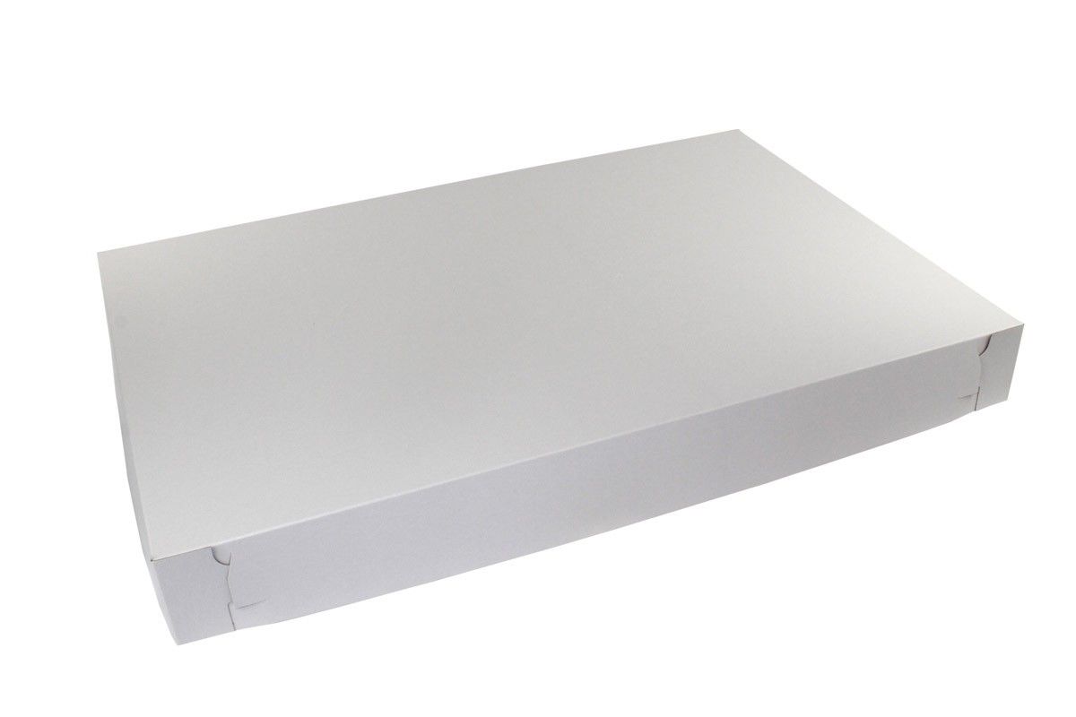 White/Kraft Interior - 1 Pc. Cake Box - 27-1/2 x 19 x 3"