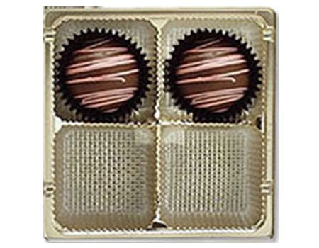 Gold-2804 - Square Candy Tray - (3 oz) 3-7/16 x 3-7/16 x 15/16"