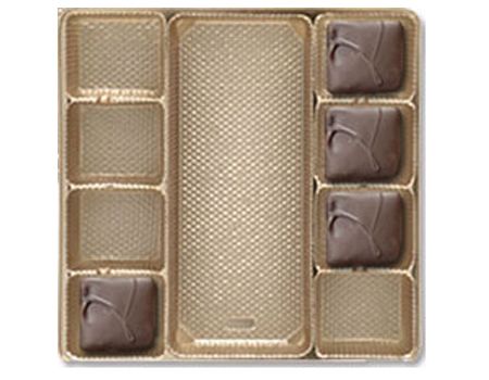 Gold-2816 - Square Candy Tray - (8 oz) 5-1/2 x 5-1/2 x 15/16"