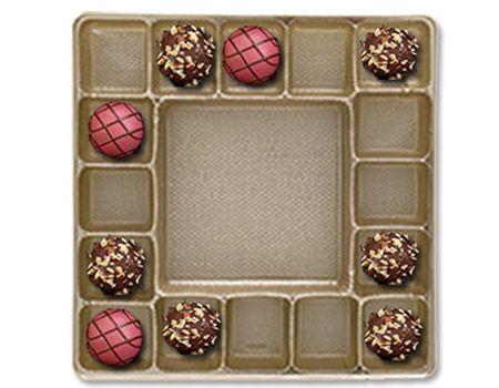 Gold-2819 - Square Candy Tray - (16 oz) 7-7/16 x 7-7/16 x 15/16"