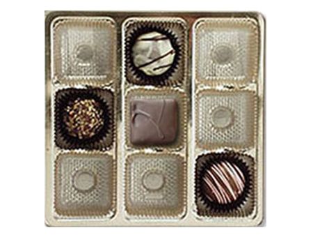 Gold-2825 - Square Candy Tray - (8 oz) 5-1/2 x 5-1/2 x 15/16"