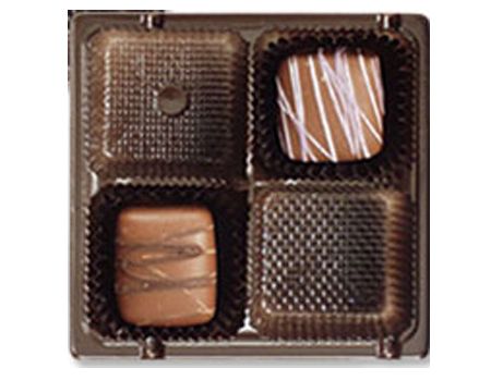 Brown-2802 - Square Candy Tray - (3 oz) 3-7/16 x 3-7/16 x 15/16"