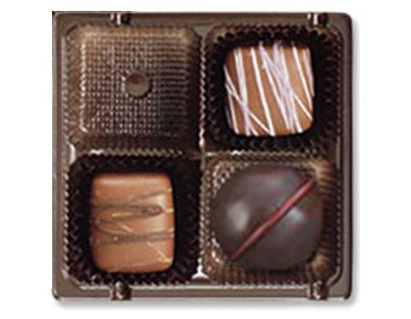 Brown-2805 - Square Candy Tray - (3 oz) 3-7/16 x 3-7/16 x 15/16"