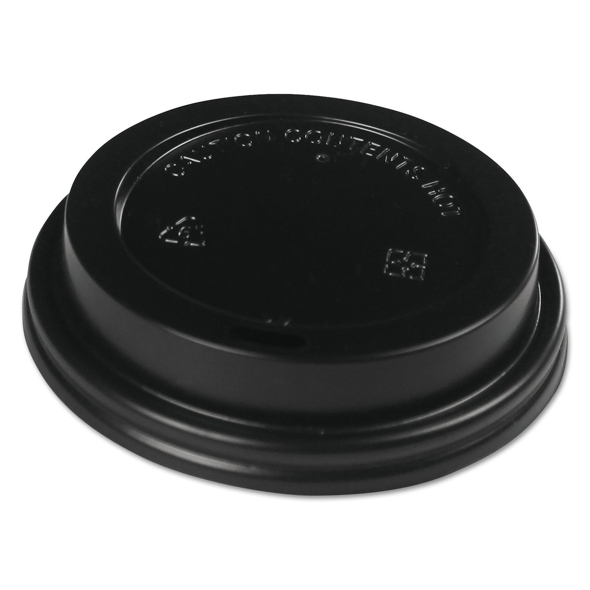 Boardwalk Hot Cup Lids, Fits 10 oz to 20 oz Hot Cups, Black, 1,000/Carton