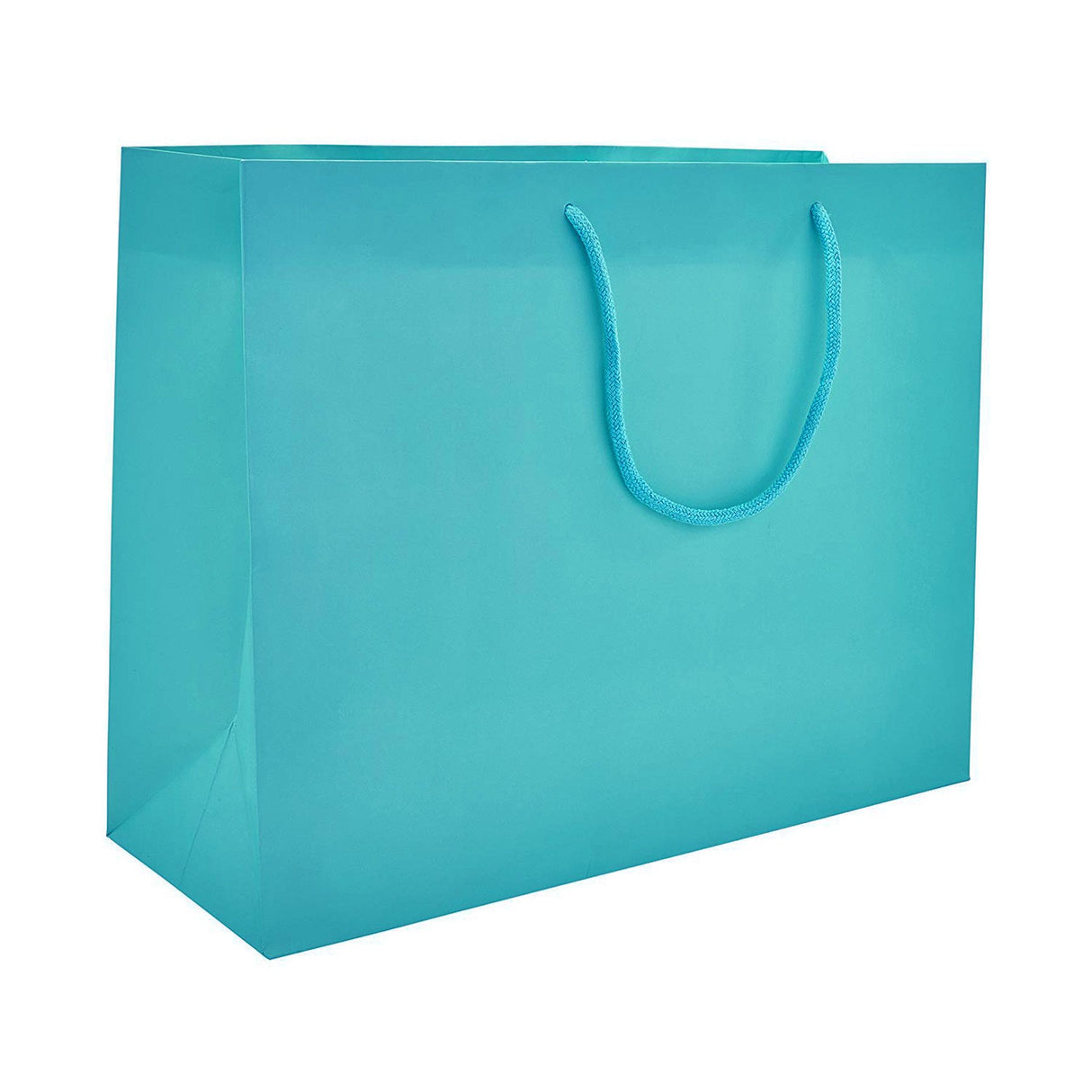 Matte Aqua - Matte Euro Tote - 13 x 5 x 10"