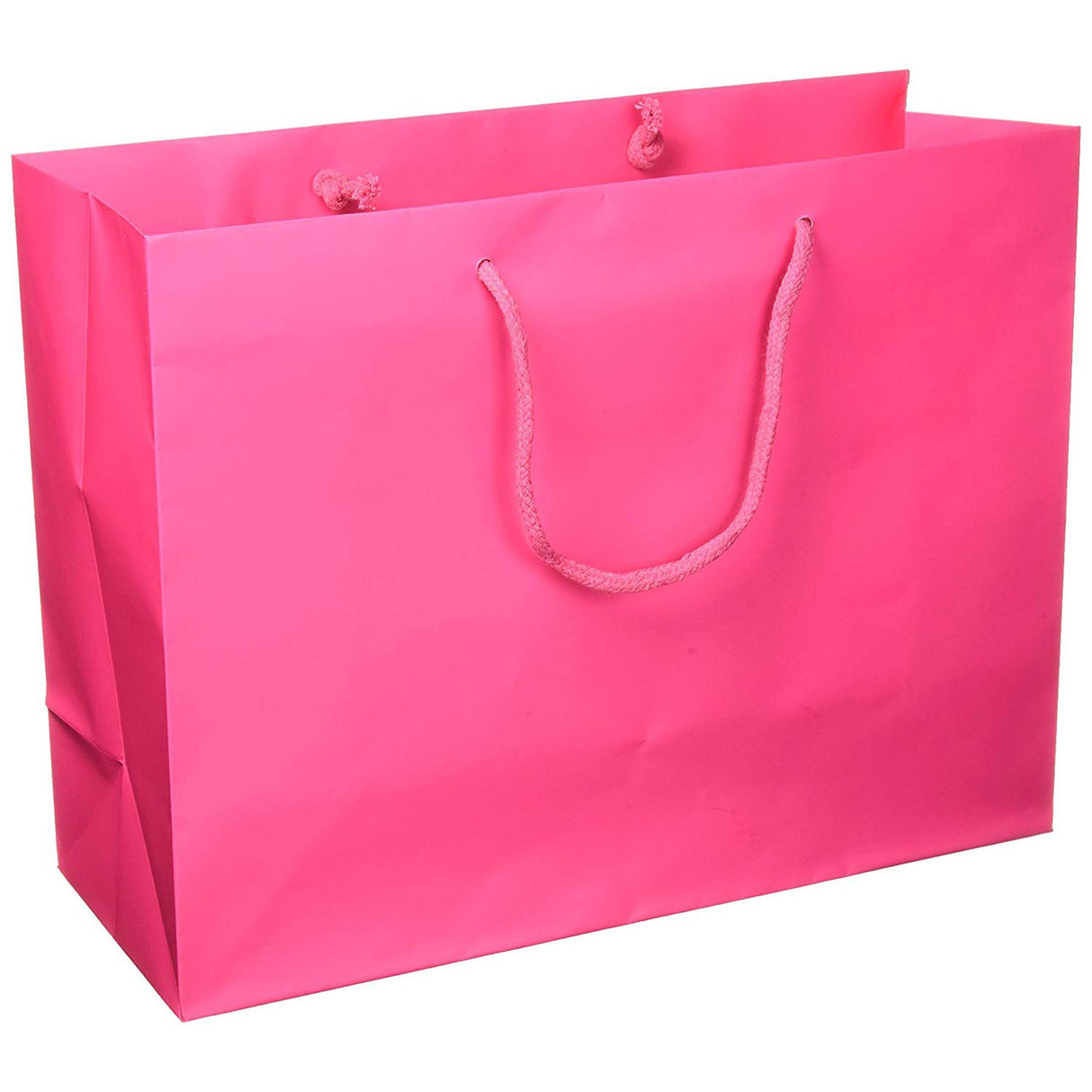 Matte Hot Pink - Matte Euro Tote - 13 x 5 x 10"