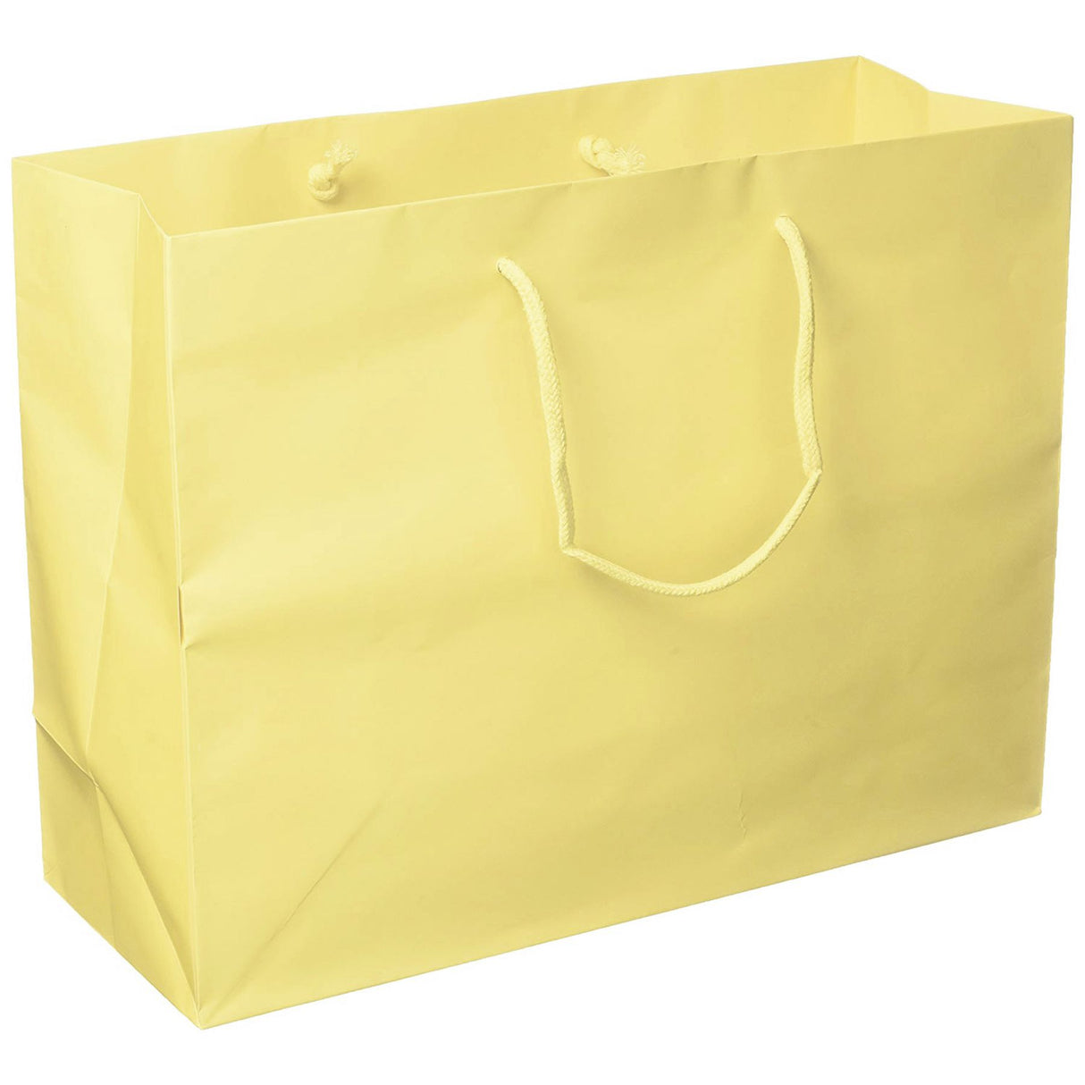 Matte Pastel Yellow - Matte Euro Tote - 13 x 5 x 10"