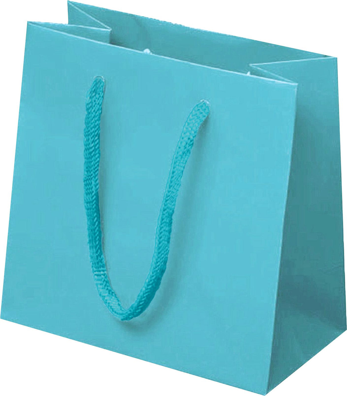 Matte Aqua - Matte Euro Tote - 6-1/2 x 3-1/2 x 6-1/2"