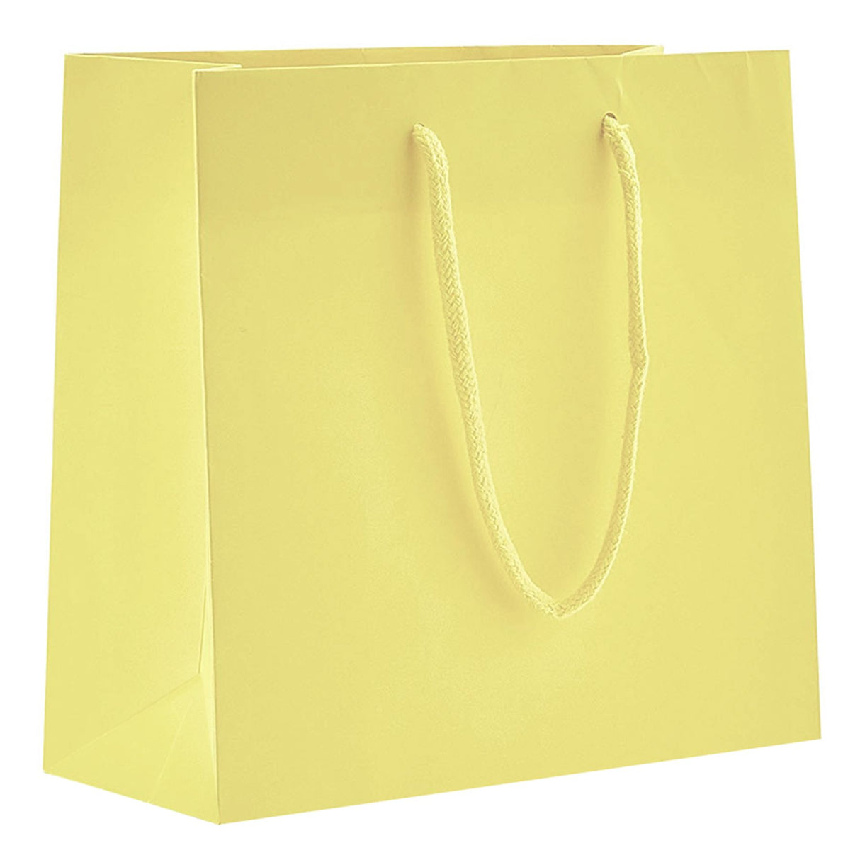 Matte Pastel Yellow - Matte Euro Tote - 6-1/2 x 3-1/2 x 6-1/2"
