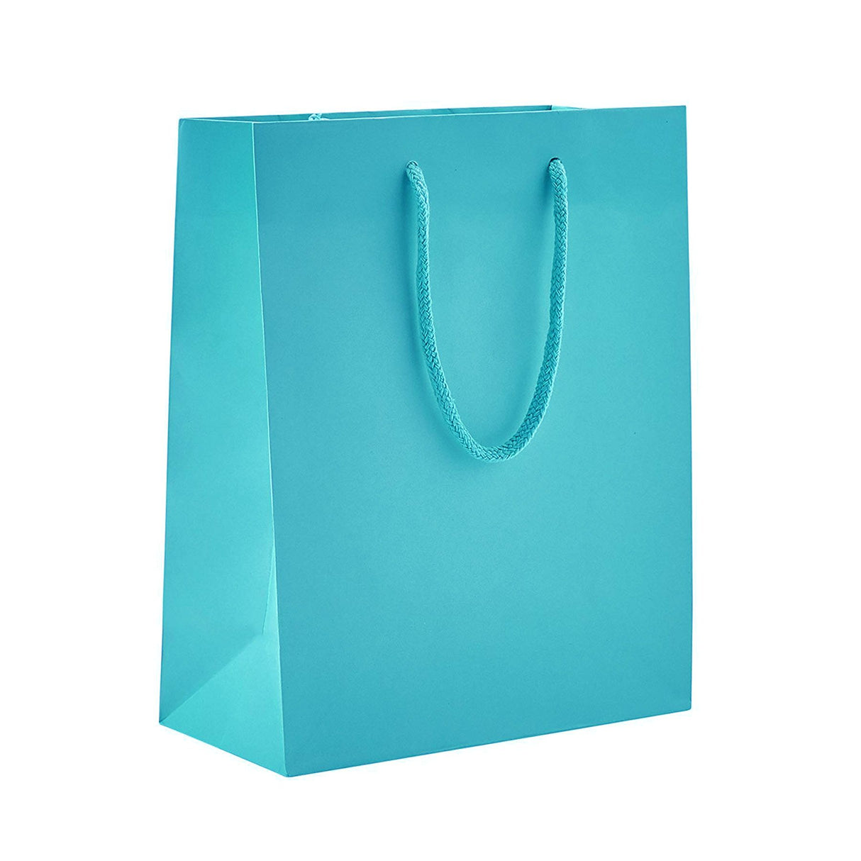 Matte Aqua - Matte Euro Tote - 8 x 4 x 10"