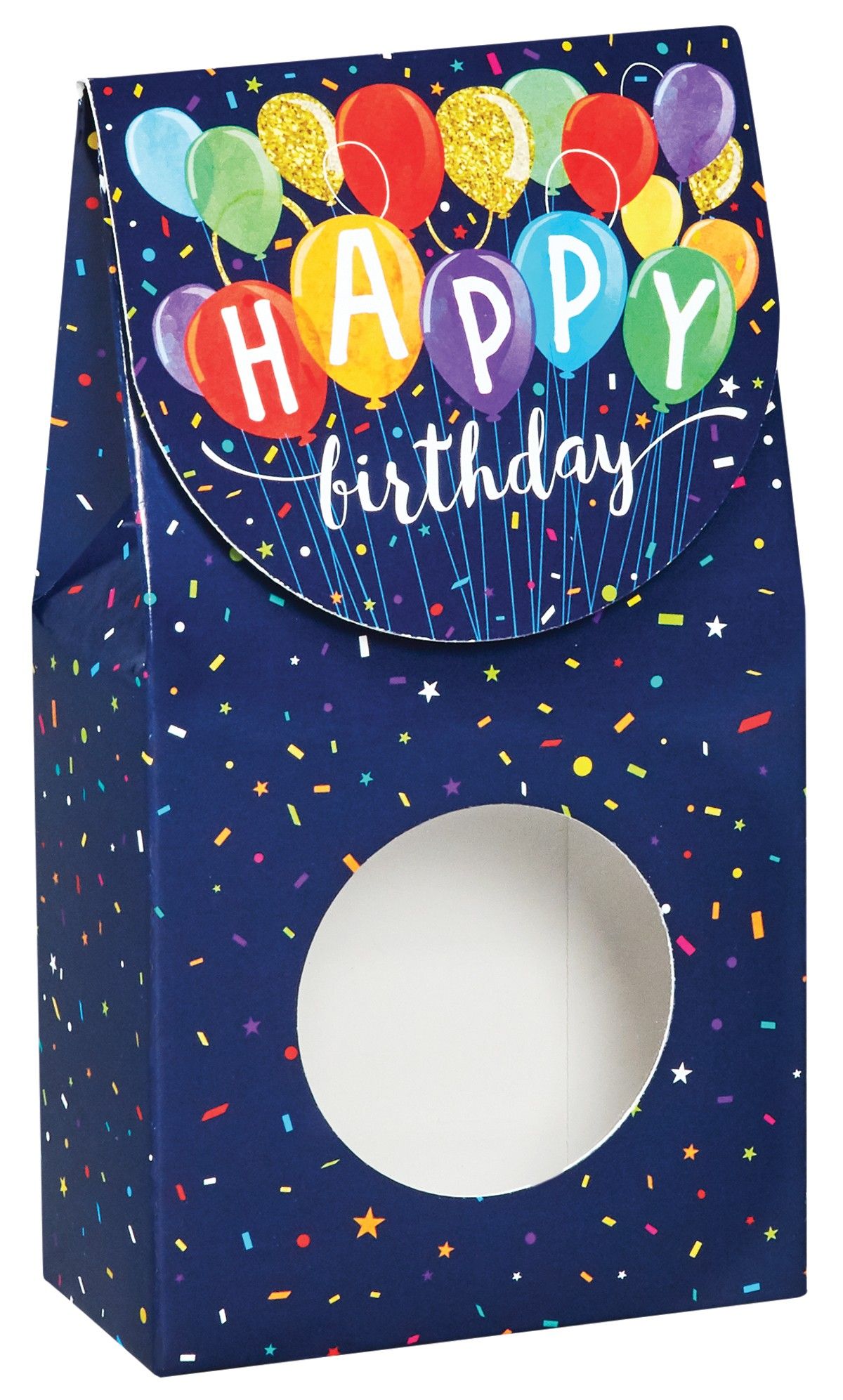 Happy Birthday Balloons - Gourmet Candy Box - 3-1/2 x 1-3/4 x 6-1/2"