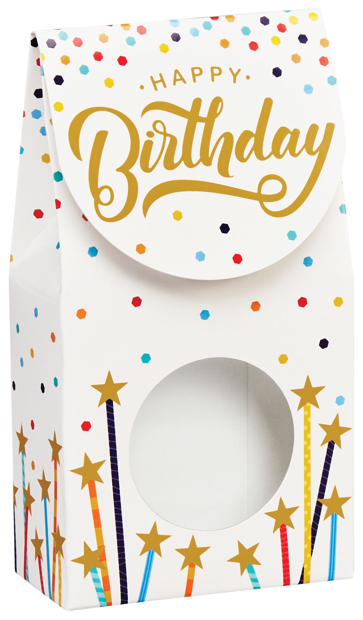 Happy Birthday Stars - Gourmet Candy Box - 3-1/2 x 1-3/4 x 6-1/2"