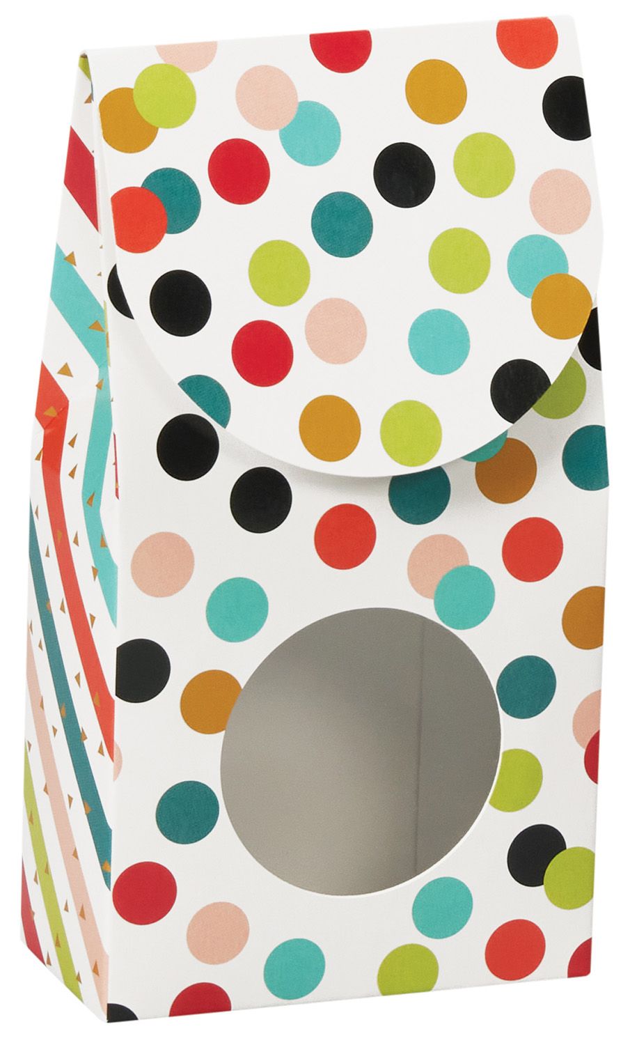 Painted Dots & Stripes - Gourmet Candy Box - 3-1/2 x 1-3/4 x 6-1/2"