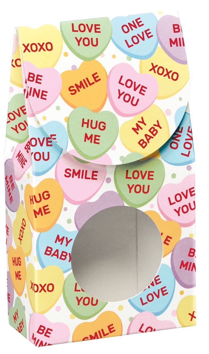 Conversation Hearts - Gourmet Candy Box - 3-1/2 x 1-3/4 x 6-1/2"